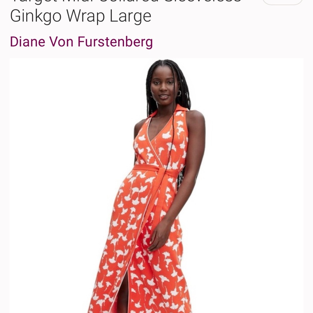 Diane Von Furstenberg for Target Vibrant Orange Wrap Dress